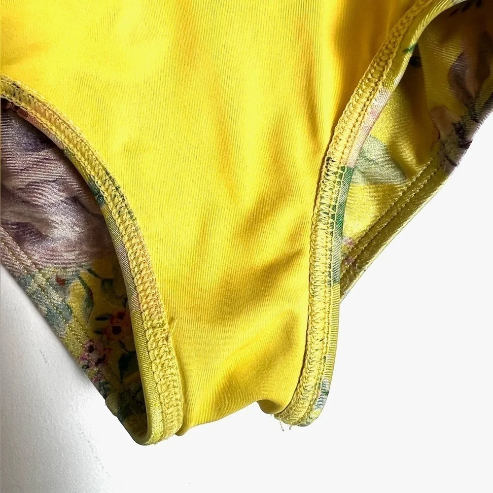 Zimmermann Kids Yellow Floral Swimsuit | size 2T